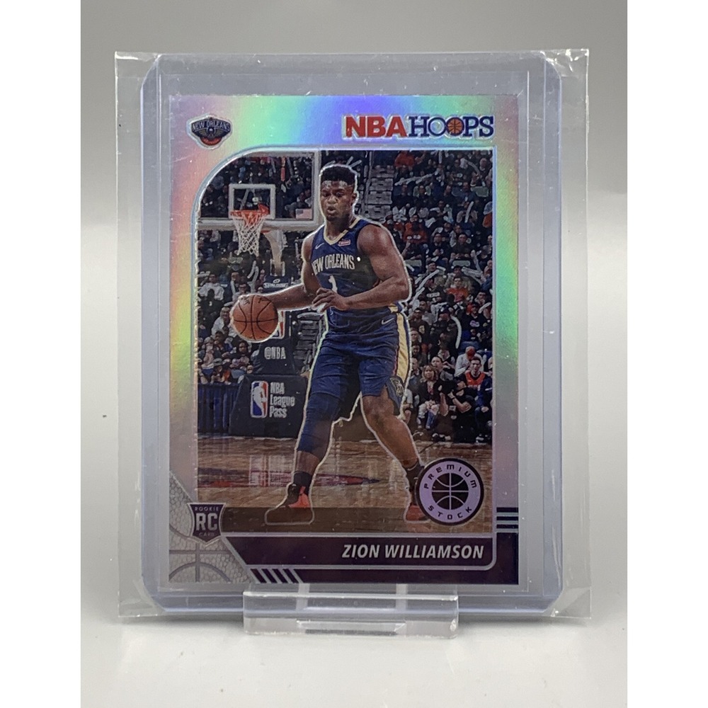 2019-2020 NBA Hoops Premium Stock‎ Zion Williamson Holo Prizm #258 New Orleans